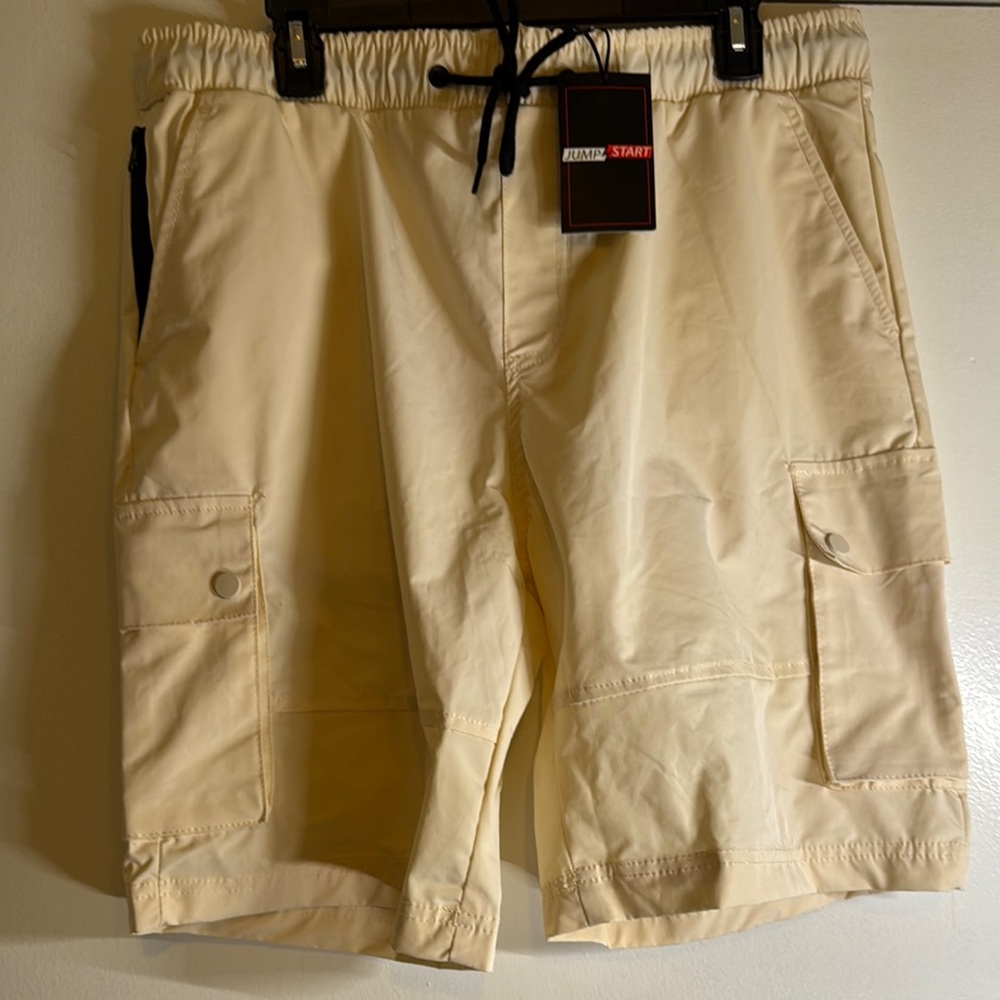 Men's Jump Start Cream Cargo Shorts